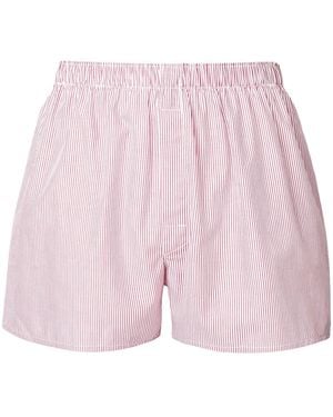 Sunspel Striped Boxer Shorts - Pink