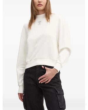 HUGO Deflorine logo-appliqué sweatshirt - Blanco