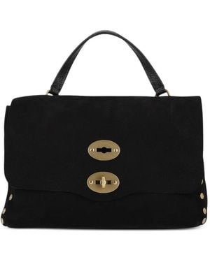 Zanellato Postina Leder-Clutch Mit Nieten - Schwarz