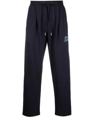 Opening Ceremony Logo-Embroidered Straight Pants - Blue