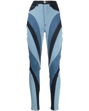 Philipp Plein Vaqueros Skinny De Talle Alto - Azul