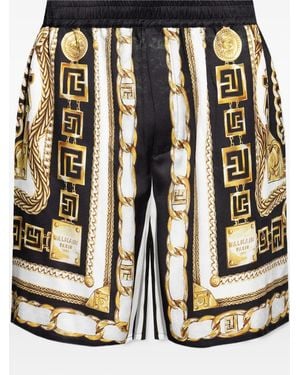 Balmain Shorts mit Ketten-Print - Schwarz