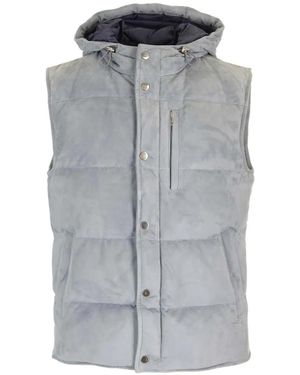 Al Duca d'Aosta Chaleco Acolchado Con Capucha - Gris