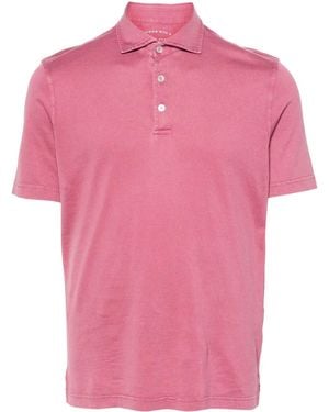 Fedeli Short-Sleeve Cotton Polo Shirt - Pink