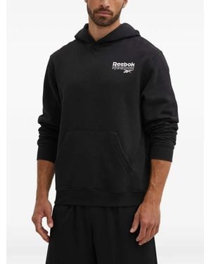 Reebok Logo-Print Hoodie - Black
