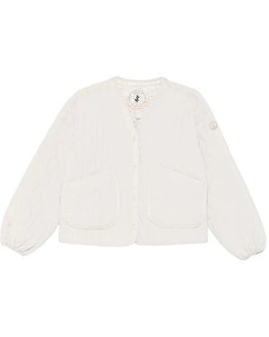 Save The Duck Wave-Quilted Jacket - White