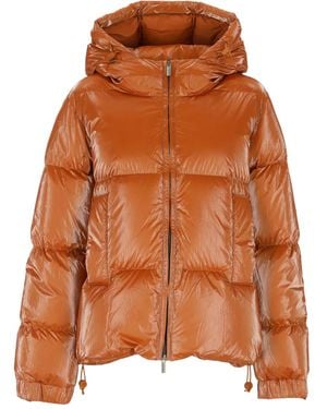 K-Way Hooded Padded Jacket - Brown