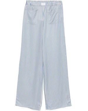 Maison Labiche Oudin ストライプ ワイドパンツ - ブルー