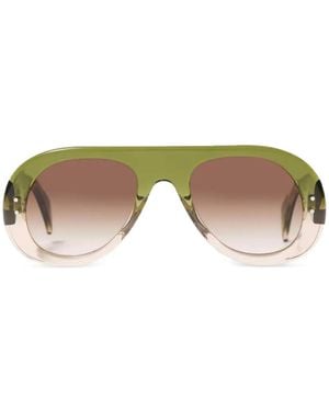 YMC Tomba Pilot-Frame Sunglasses - Green