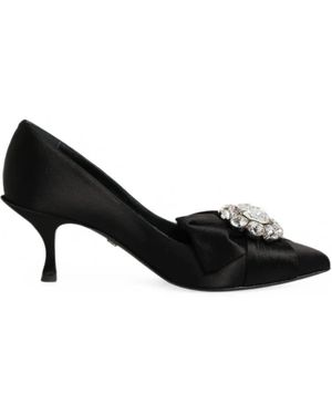 Dolce & Gabbana Bow Crystal-Embellished Pumps - Black