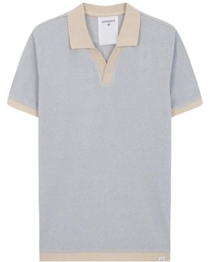 NOWADAYS T-Shirt En Maille Gaufrée À Col Ouvert - Grey