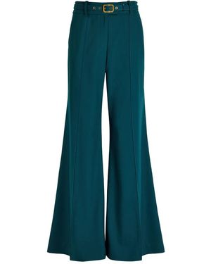 Zimmermann Belt-Fastening Flared Pants - Blue