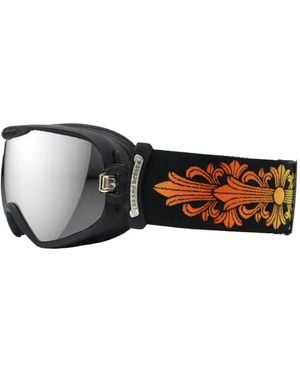 Chrome Hearts Mirrored-Lenses Ski Goggles - White