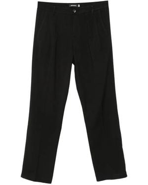 Imperial Pleated Straight-Leg Pants - Black