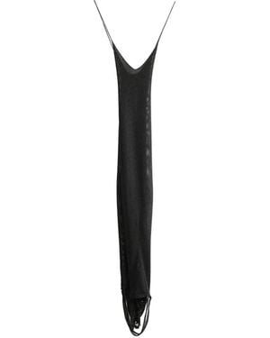 AISLING CAMPS Fringed Slip Midi Dress - Black