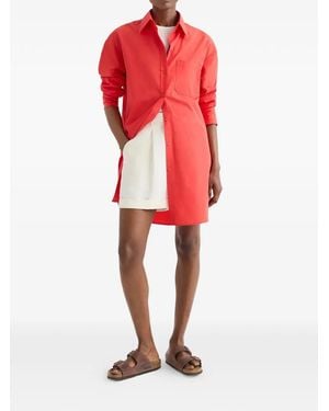 Twp Vestido Camisero Corto Big Joe - Rojo