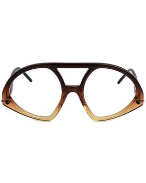 Kuboraum P31 Truman Capote Pilot-Frame Glasses - Black