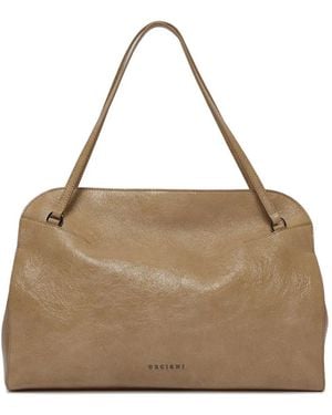 Orciani Sac Cabas Lido En Cuir À Brides - Natural