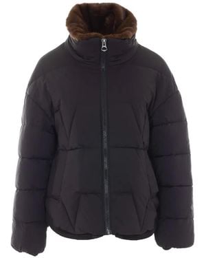 Vegancode Padded Faux-Fur-Trim Jacket - Blue