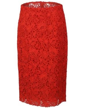 Valentino Garavani Floral Skirt - Red