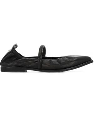 Ash Bella Pointed-Toe Elasticated Ballet Flats - Noir