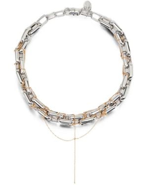 Bimba Y Lola Colored Necklace With Fine Knotted Chain - Metallic