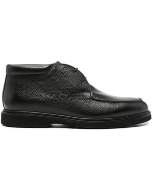 JOHN HARRISON Leather Derby Shoes - Black