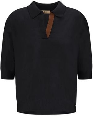 Herno Cashmere Polo Top - Black