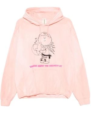 WESTFALL Cartoon-Print Hoodie - Pink