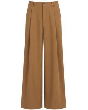 Societe Anonyme Pleated Wide-Leg Pants - Natural