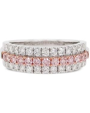 HYT Jewelry 18K Rose And Platinum Diamond Ring - White
