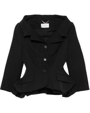 Magda Butrym Off-Shoulder Peplum Jacket - Black
