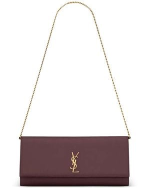 Saint Laurent Kate Clutch Met Logo - Paars