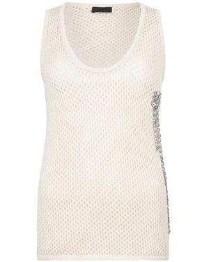 Liu Jo Precious Stones Mesh Tank Top - White