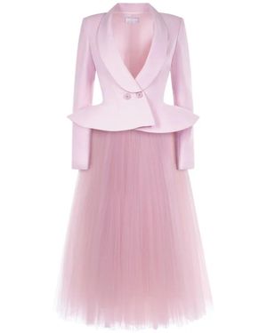 ARAFTU Vestido Con Peplum - Rosa