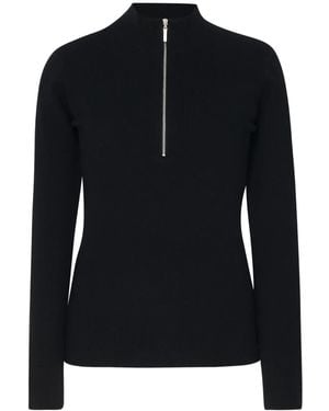 Rosetta Getty Pull Nervuré À Col Roulé - Noir