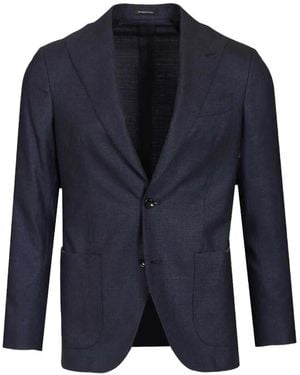 Al Duca d'Aosta Peak-Lapel Single-Breasted Blazer - Blue