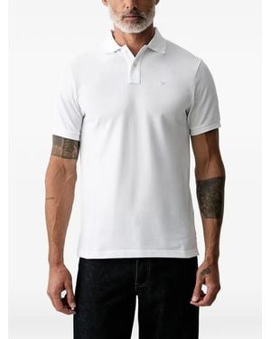 Hackett Logo-Embroidered Polo Shirt - White