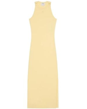 Courreges Vestido Midi Con Detalle De Hebilla - Blanco
