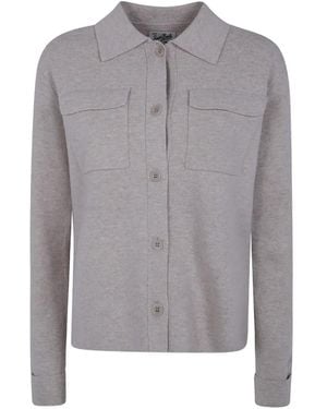MC2 Saint Barth Cardigan Boutonné À Poches À Rabat - Gris