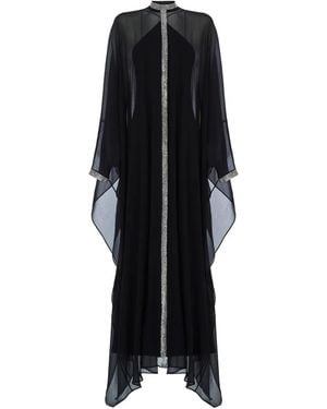 Taller Marmo Parthenon Swarovski Crystal-Embellished Silk-Crepon Gown - Black