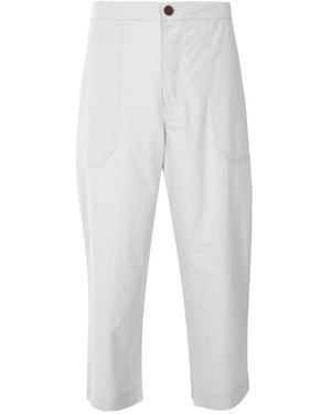Marané El Pepe Embroidered-Pocket Trousers - White