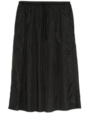 6397 Drawstring Elastic-Waist Skirt - Black