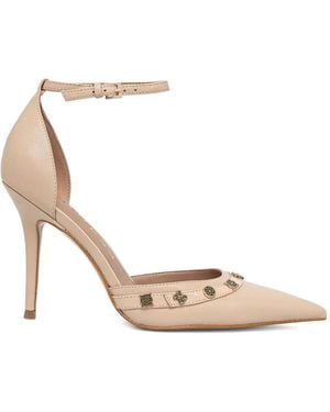 Guess Nanae Ankle-Strap Leather Court Shoes - Multicolour