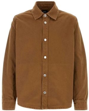 A.P.C. Button Down Jacket - Brown