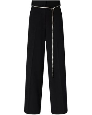 Pinko Pants With Jewel Belt - Black