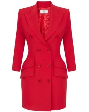 Elisabetta Franchi Coat Dress - Red