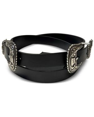 DSquared² Cinturón con apliques florales - Negro