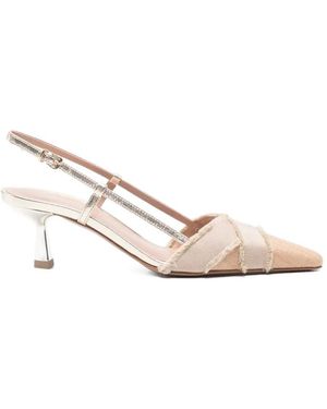 Festamilano Falara Frayed Pumps - White