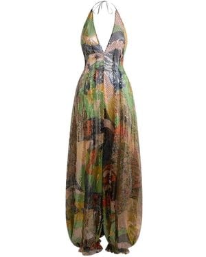 Etro Floral-Print Jumpsuit - White